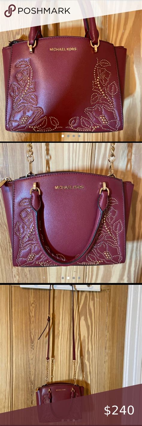 burgundy Michael Kors Crossbody